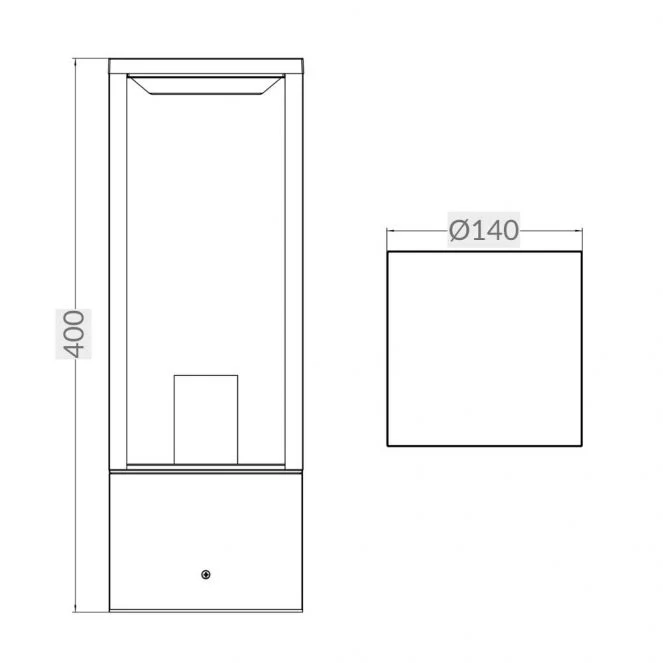Parker IP44 Black Bollard Light - Small and Large - Image 3