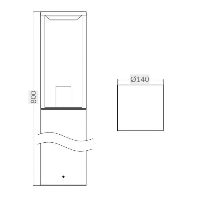 Parker IP44 Black Bollard Light - Small and Large - Image 4