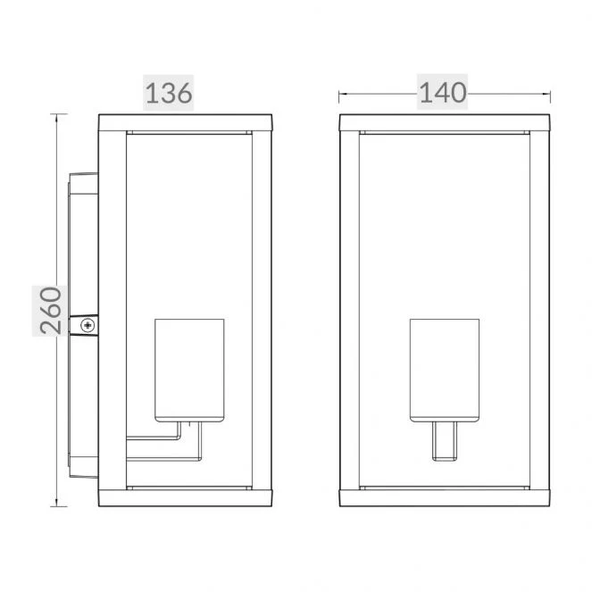 Parker IP44 Black Wall Light - One Light and Two Light - Image 3