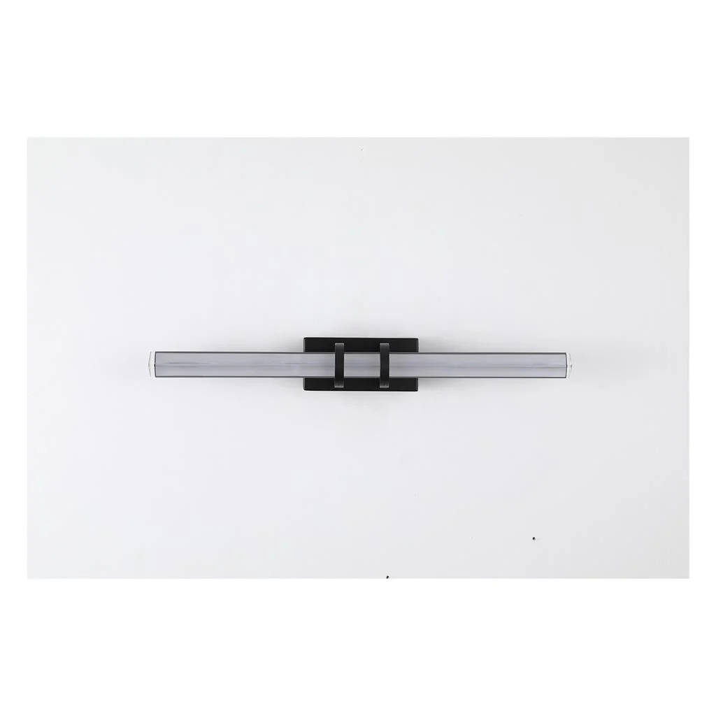 Parma LED Bathroom Over Mirror Light- Satin Brass/ Black Finish - Image 4
