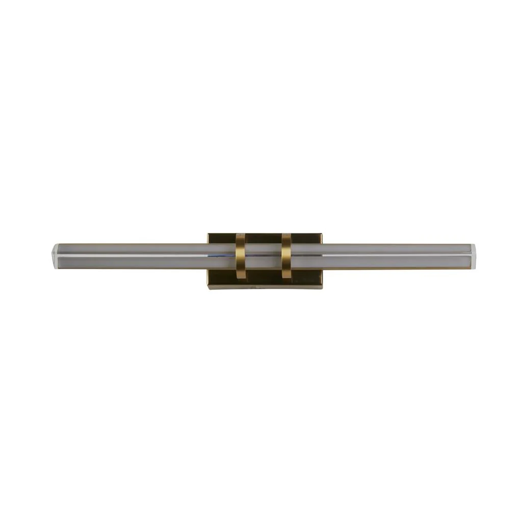 Parma LED Bathroom Over Mirror Light- Satin Brass/ Black Finish - Image 7