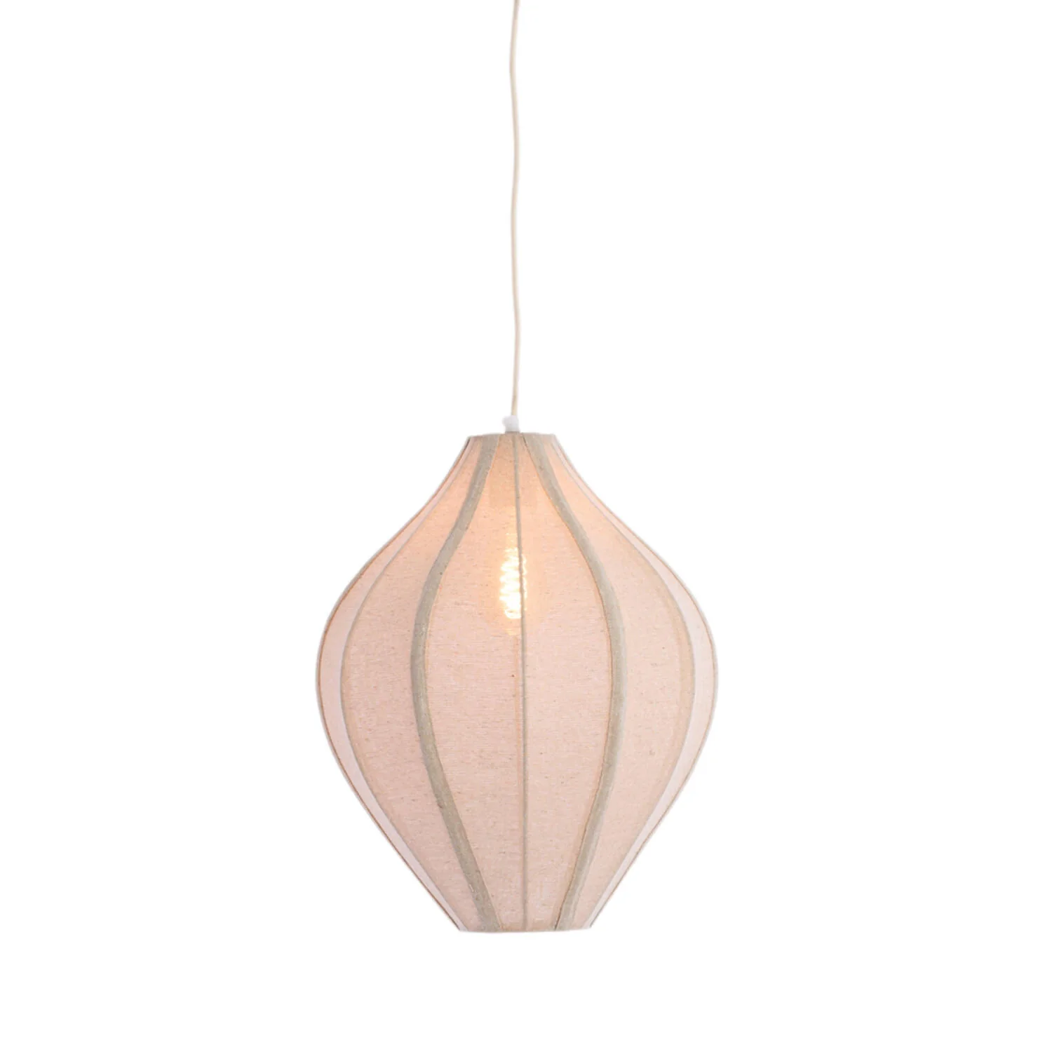 Pasto Hanging lamp - Jute Natural/ Pink Finishes - Image 11