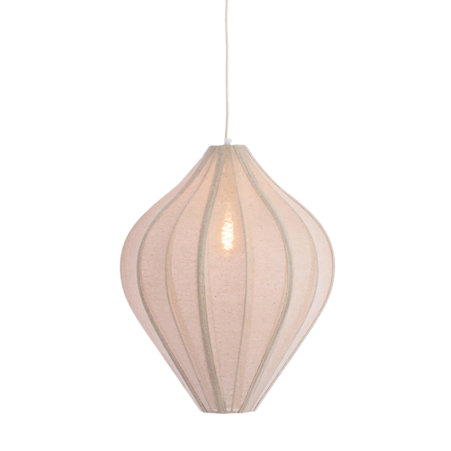 Pasto Hanging lamp - Jute Natural/ Pink Finishes - Image 4