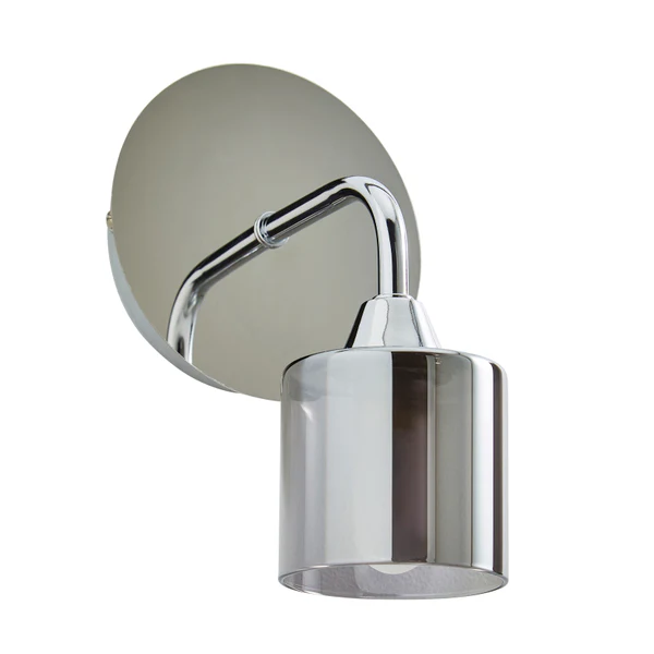 Patras 1Lt Bathroom Wall Light IP44 -  Smoke &  Chrome Finish Promotional Offer - Image 2