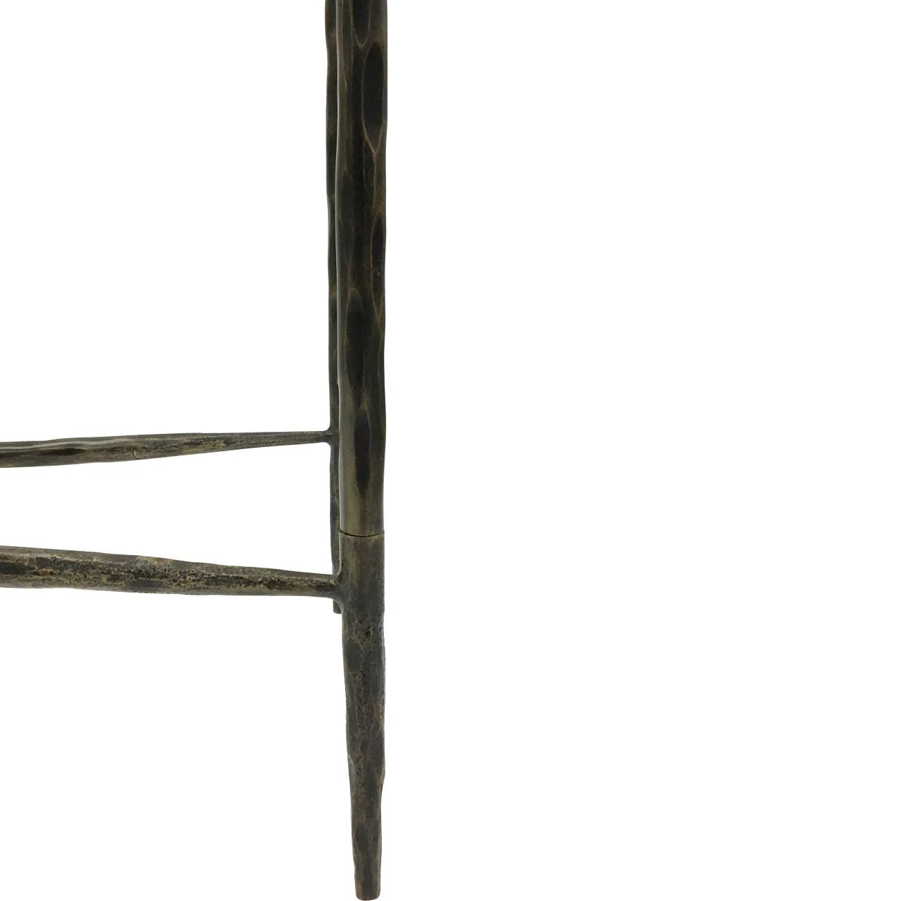 Patterdale Hand Forged Small/Large Console Table - White/Dark Bronze & Glass Top Finish - Image 18