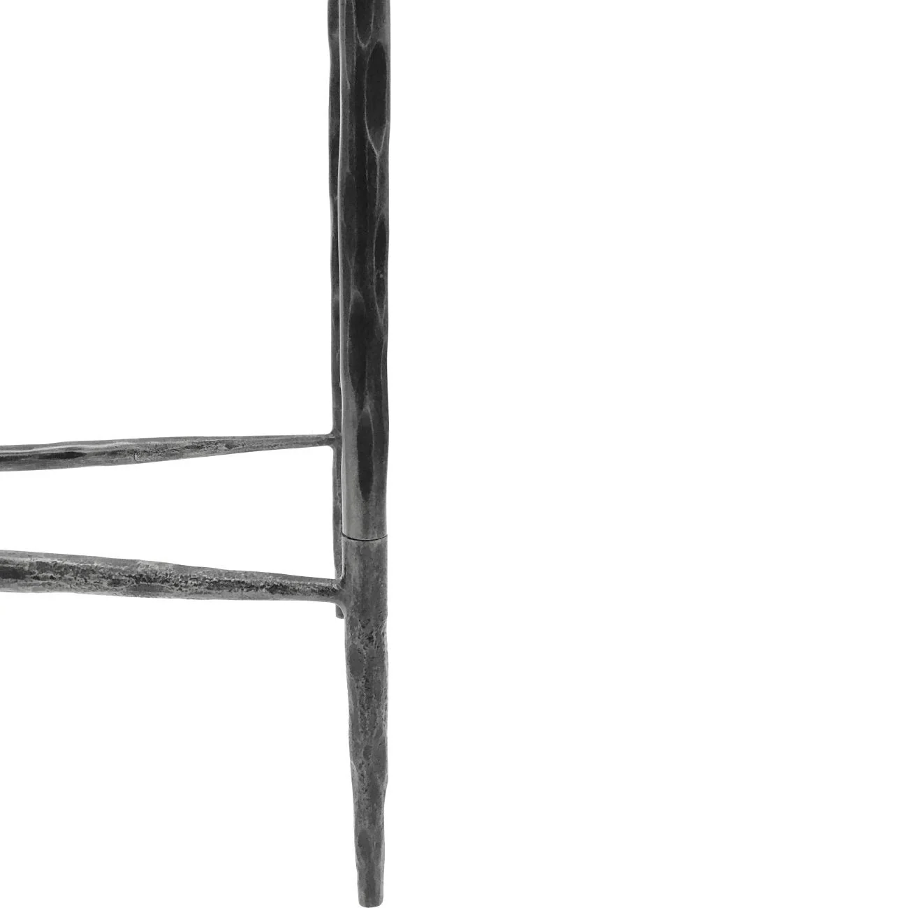Patterdale Hand Forged Small/Large Console Table - White/Dark Bronze & Glass Top Finish - Image 4