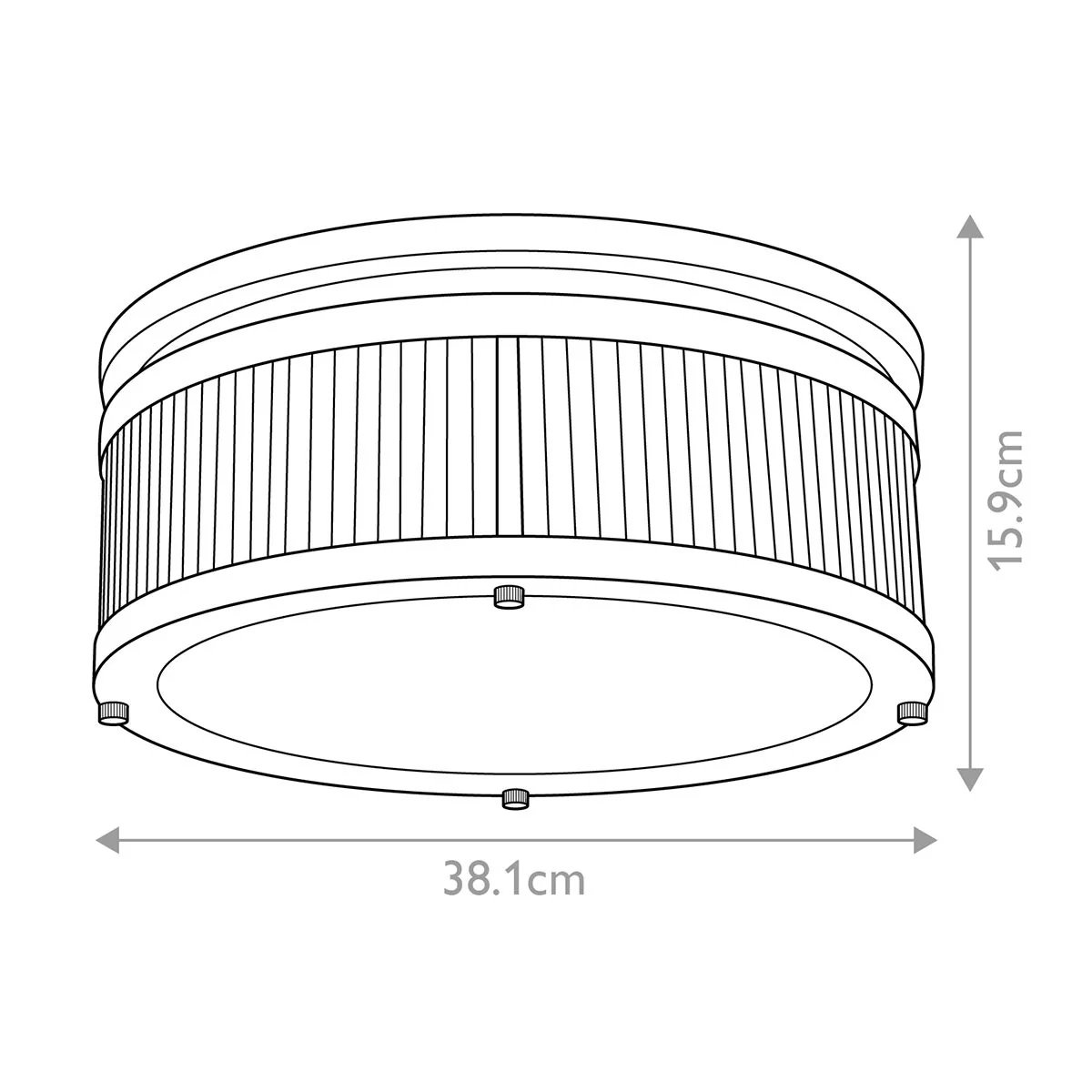 Paulson 2/3Lt Flush Ceiling Light IP44 – Chrome - Image 10
