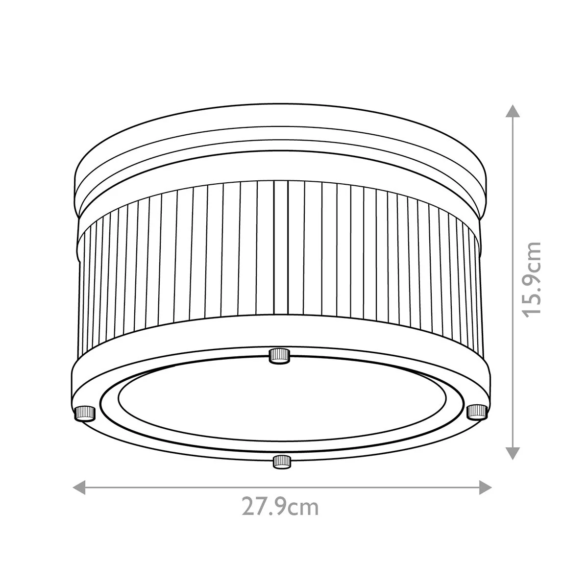Paulson 2/3Lt Flush Ceiling Light IP44 – Chrome - Image 5