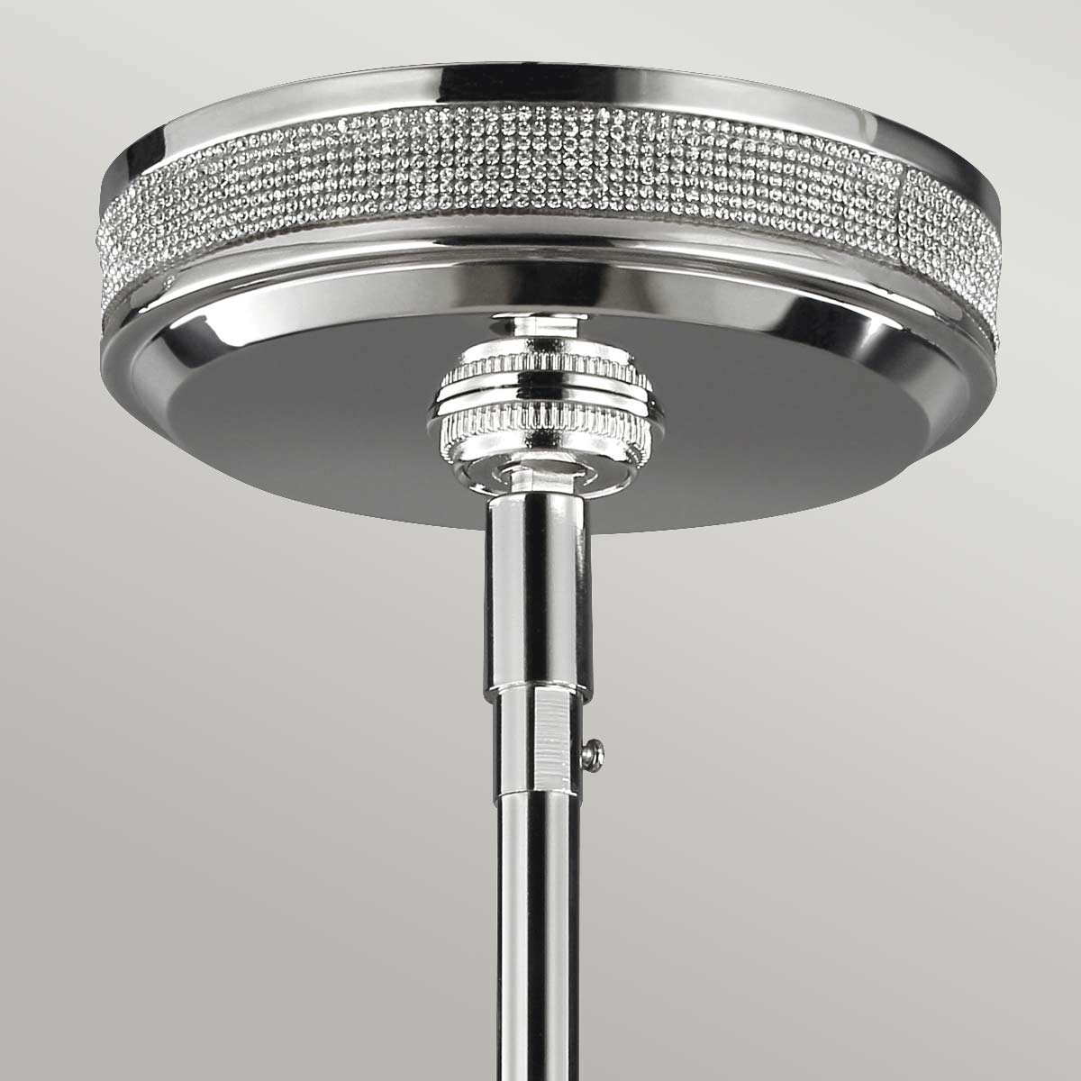 Pave 3 Light Pendant - Polished Nickel - Image 2