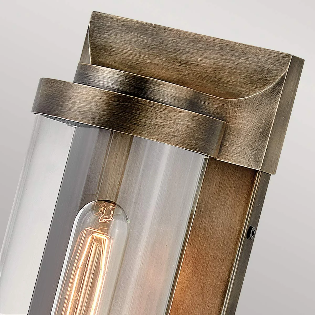 Pearson 1 Light Medium Wall Lantern - Burnished Bronze/Textured Black E27 IP44 - Image 3