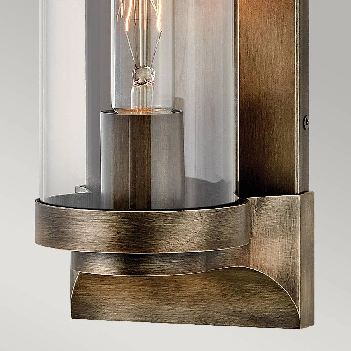 Pearson 1 Light Medium Wall Lantern - Burnished Bronze/Textured Black E27 IP44 - Image 5