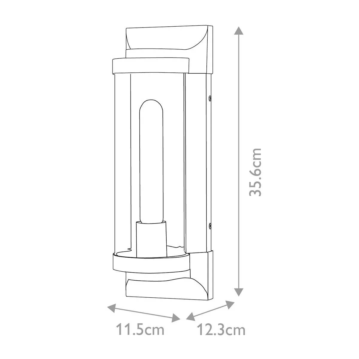 Pearson 1 Light Medium Wall Lantern - Burnished Bronze/Textured Black E27 IP44 - Image 7