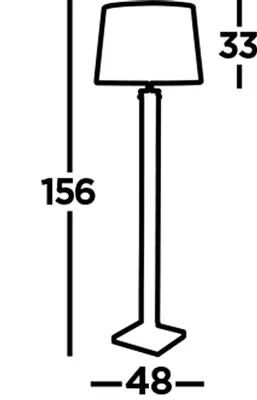 Pedestal Floor Lamp - Antique Brass/Black/Satin Silver E27 - Image 3