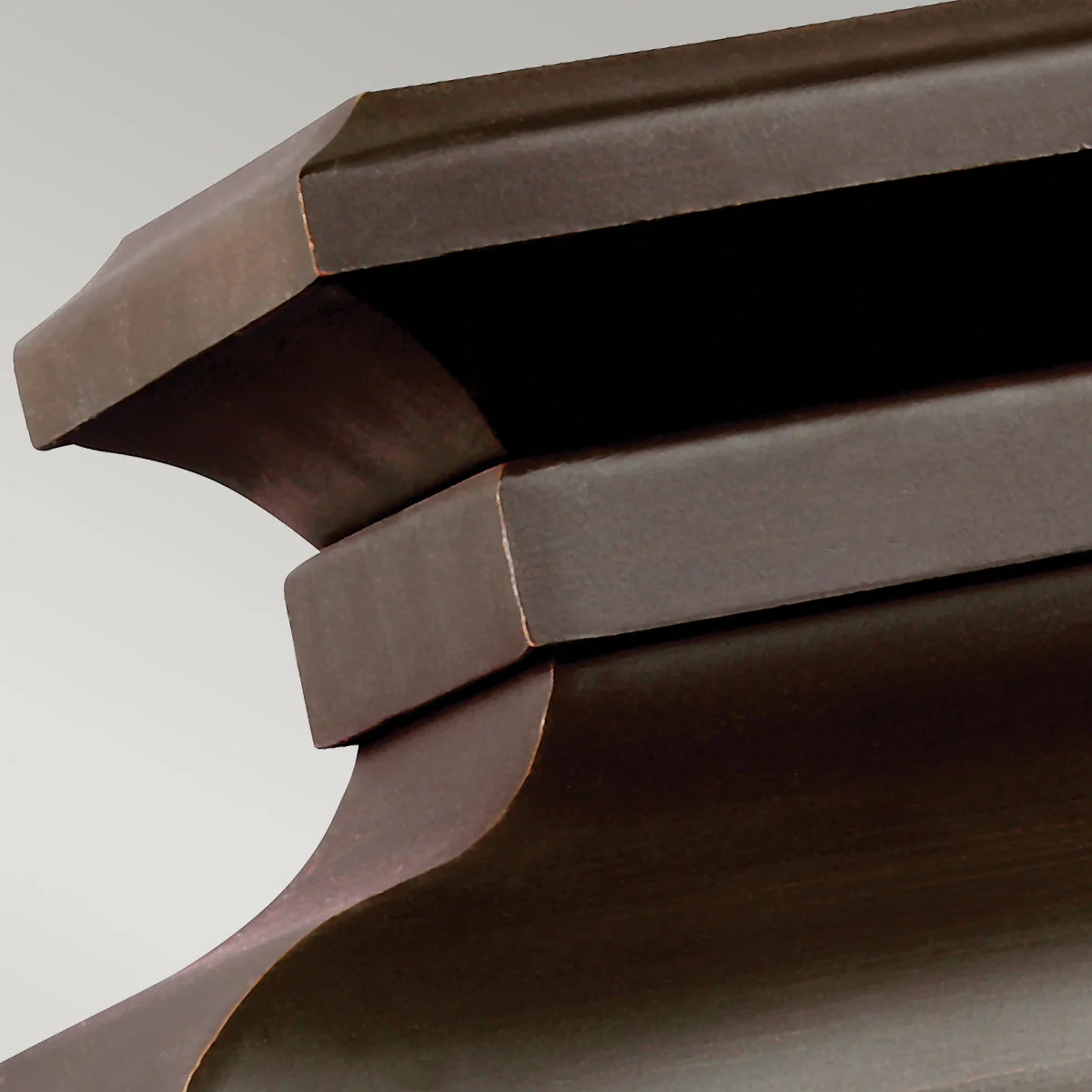 Pediment 2Lt  Wall Lantern - Dark Aged Copper Finish - Image 2