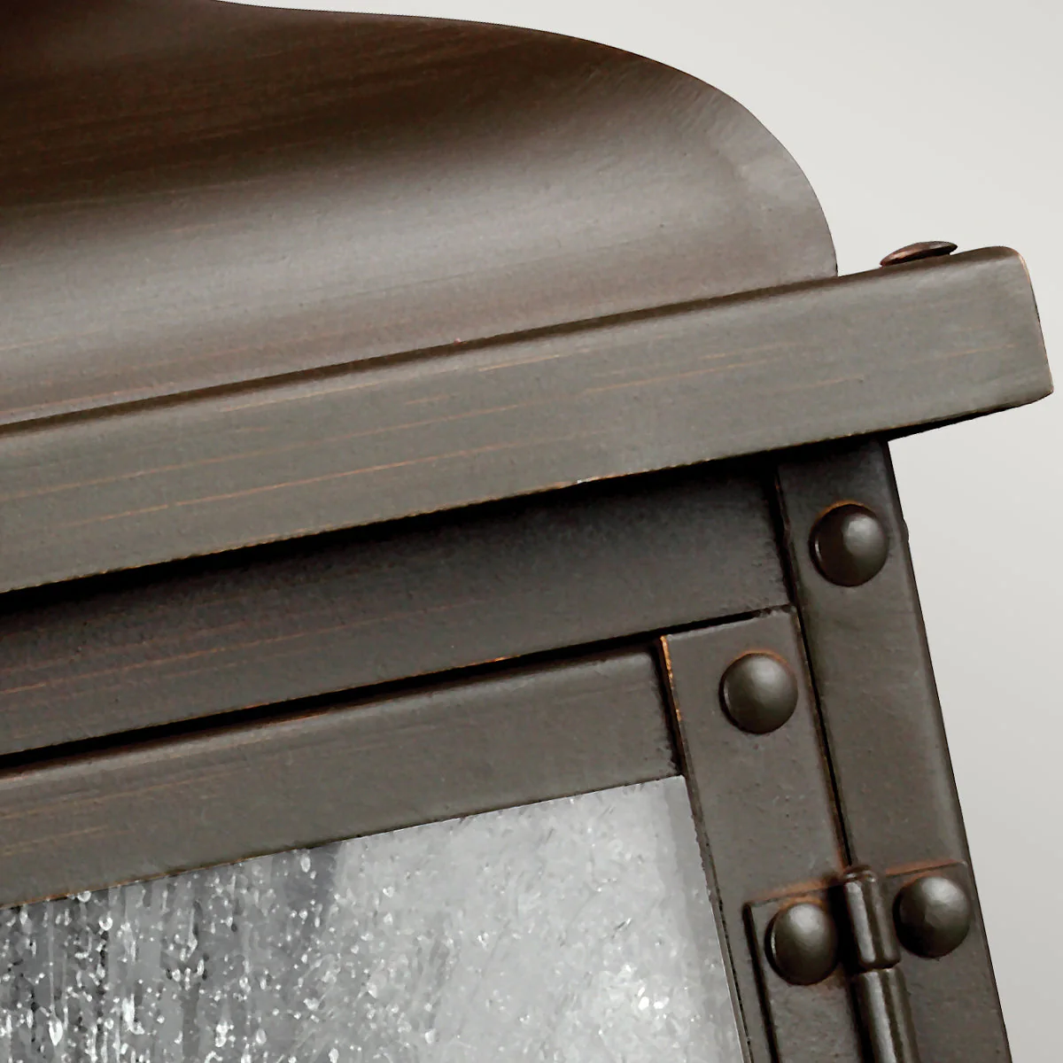 Pediment 2Lt  Wall Lantern - Dark Aged Copper Finish - Image 3