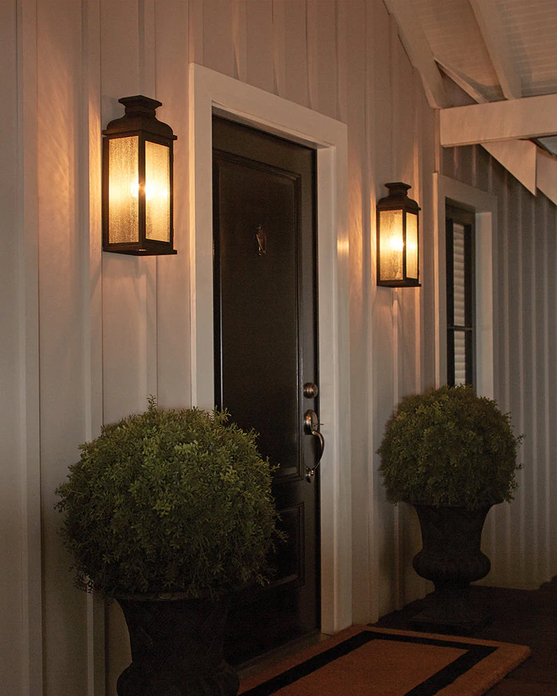 Pediment 2Lt  Wall Lantern - Dark Aged Copper Finish - Image 6