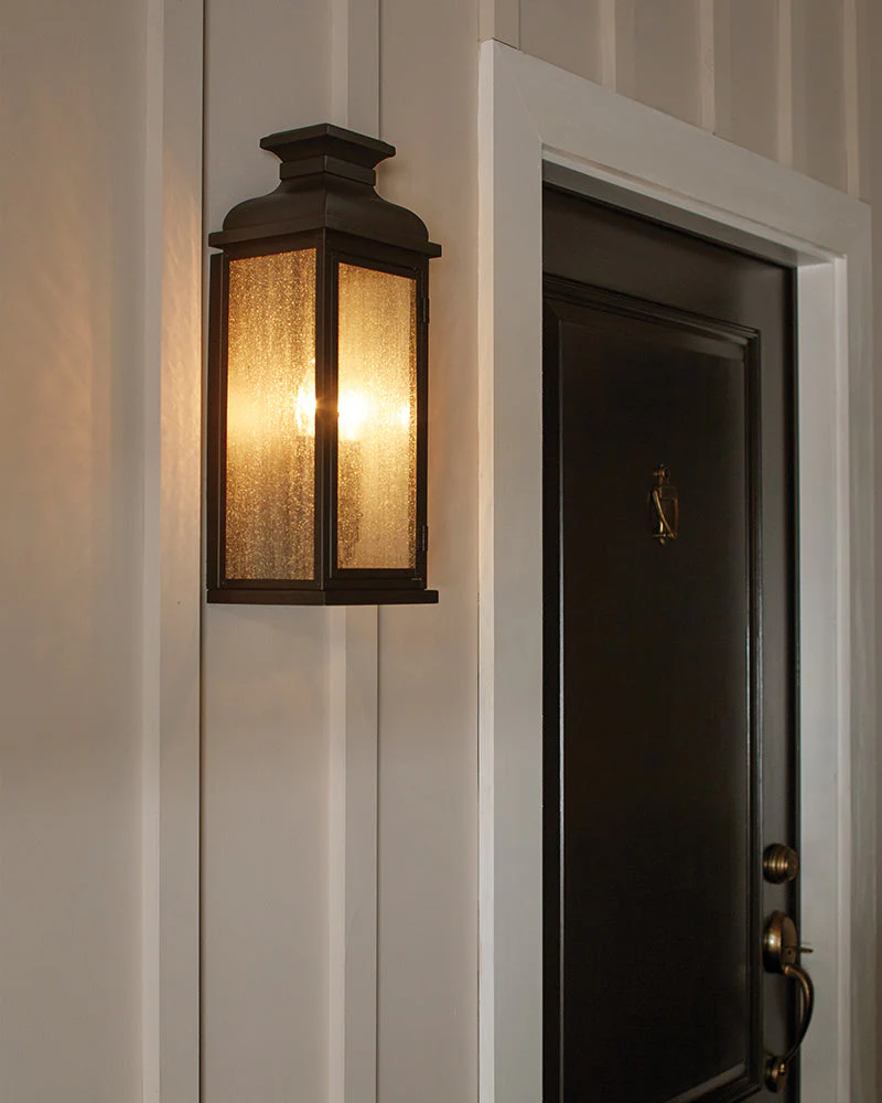 Pediment 2Lt  Wall Lantern - Dark Aged Copper Finish - Image 7