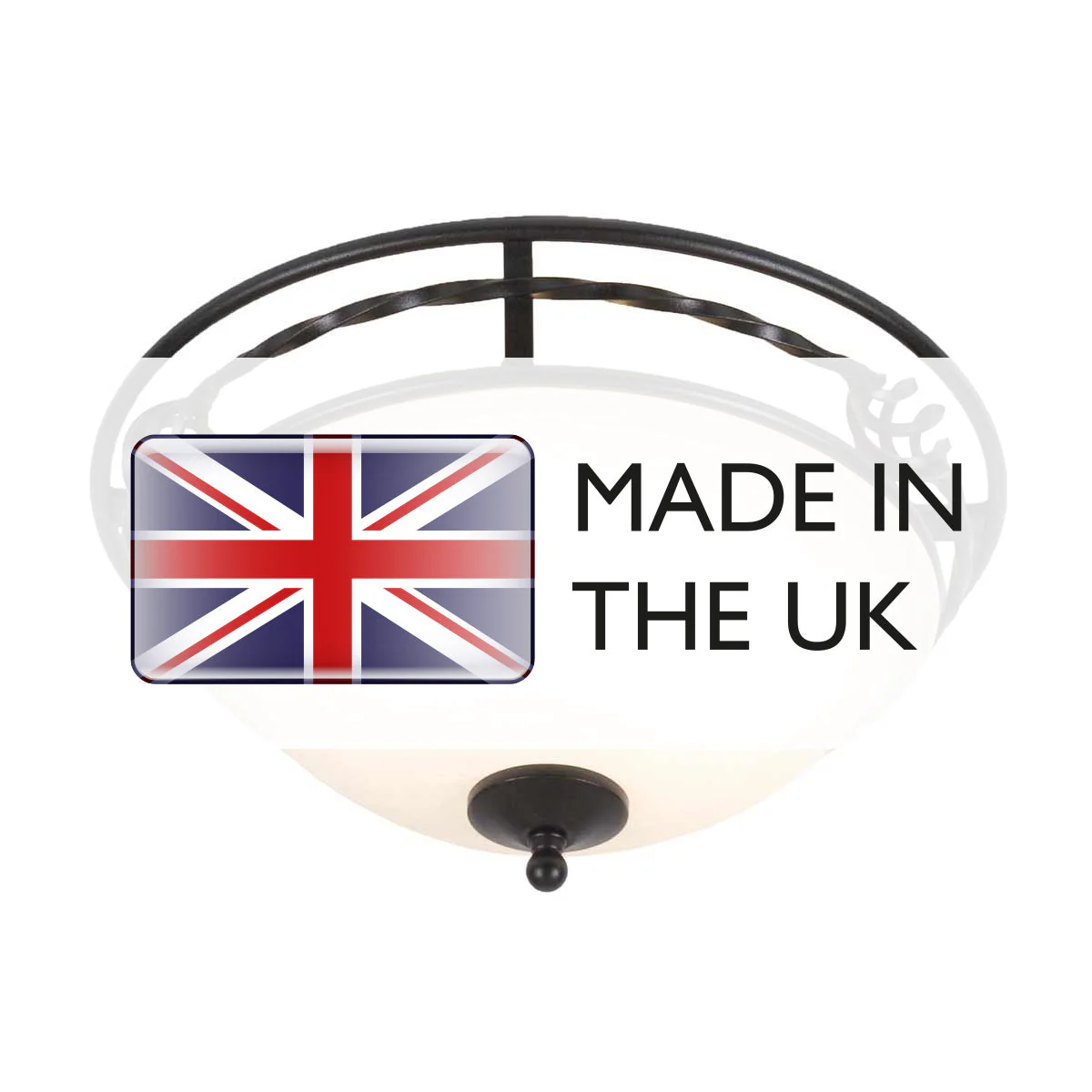 Pembroke Two Styles Flush Light - Black/Black & Gold - Image 12