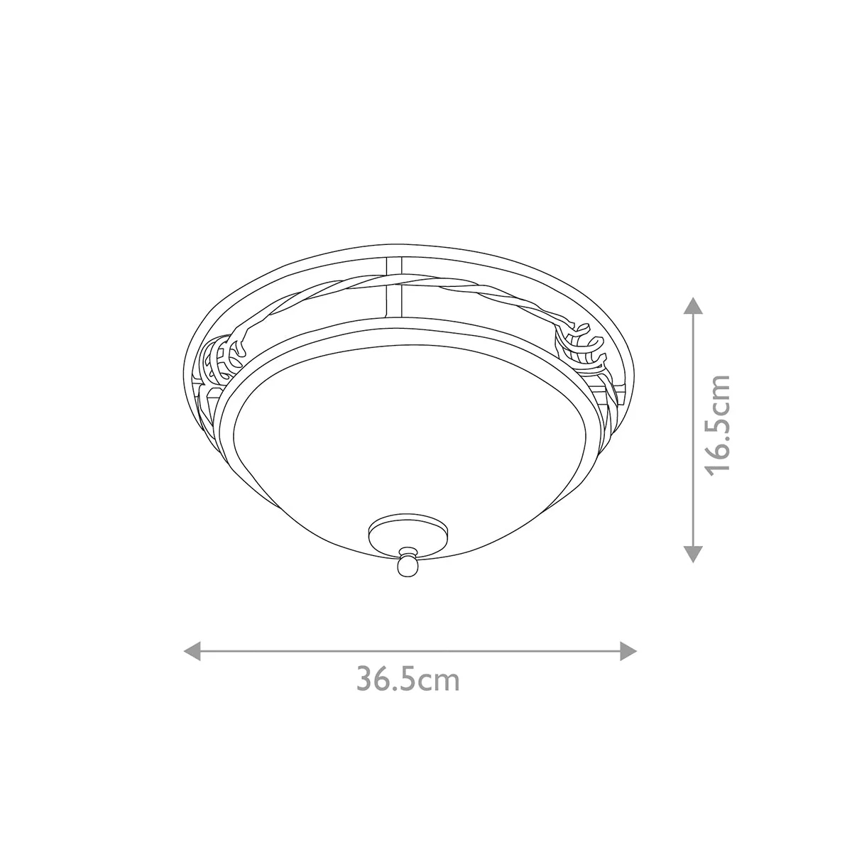 Pembroke Two Styles Flush Light - Black/Black & Gold - Image 15