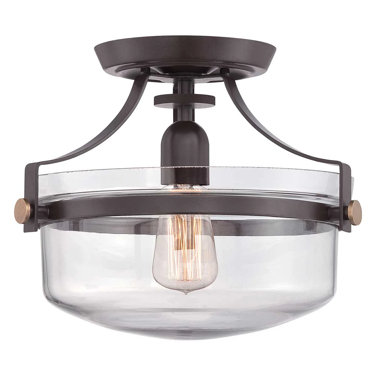 Penn Station 1 Light Semi-Flush - In Various Finishes - Image 12