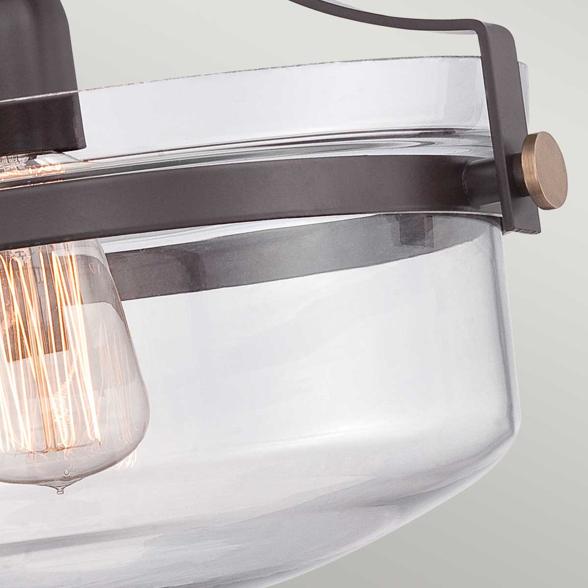 Penn Station 1 Light Semi-Flush - In Various Finishes - Image 14