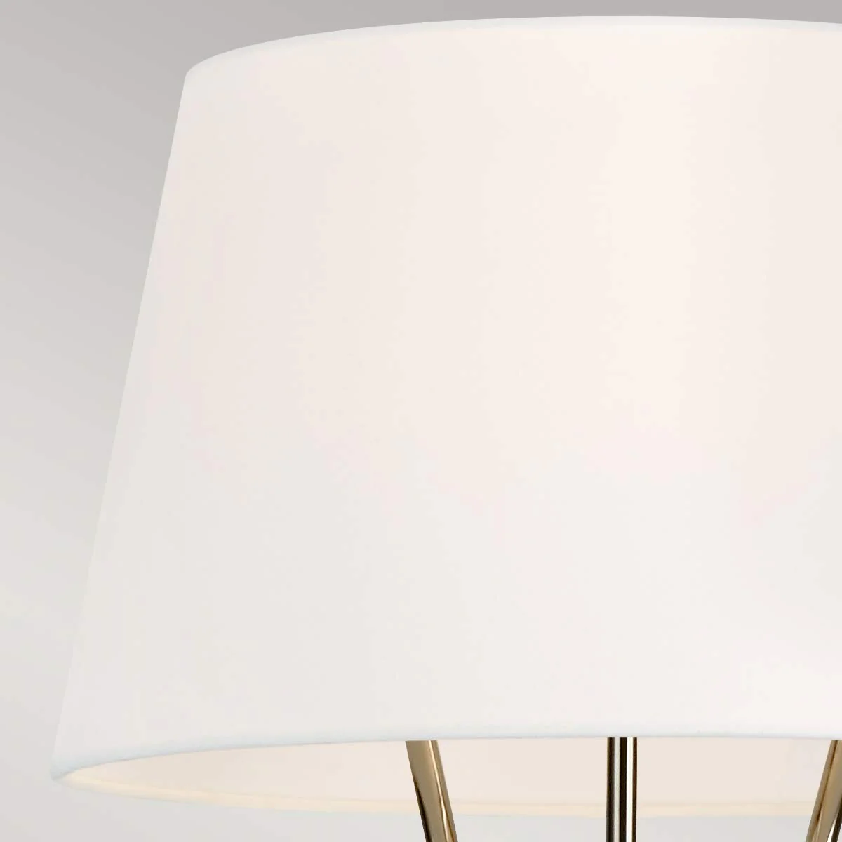 Penny 1 Light Floor Lamp - Burnished Brass/Polished Nickel with White Shade E27 - Image 10
