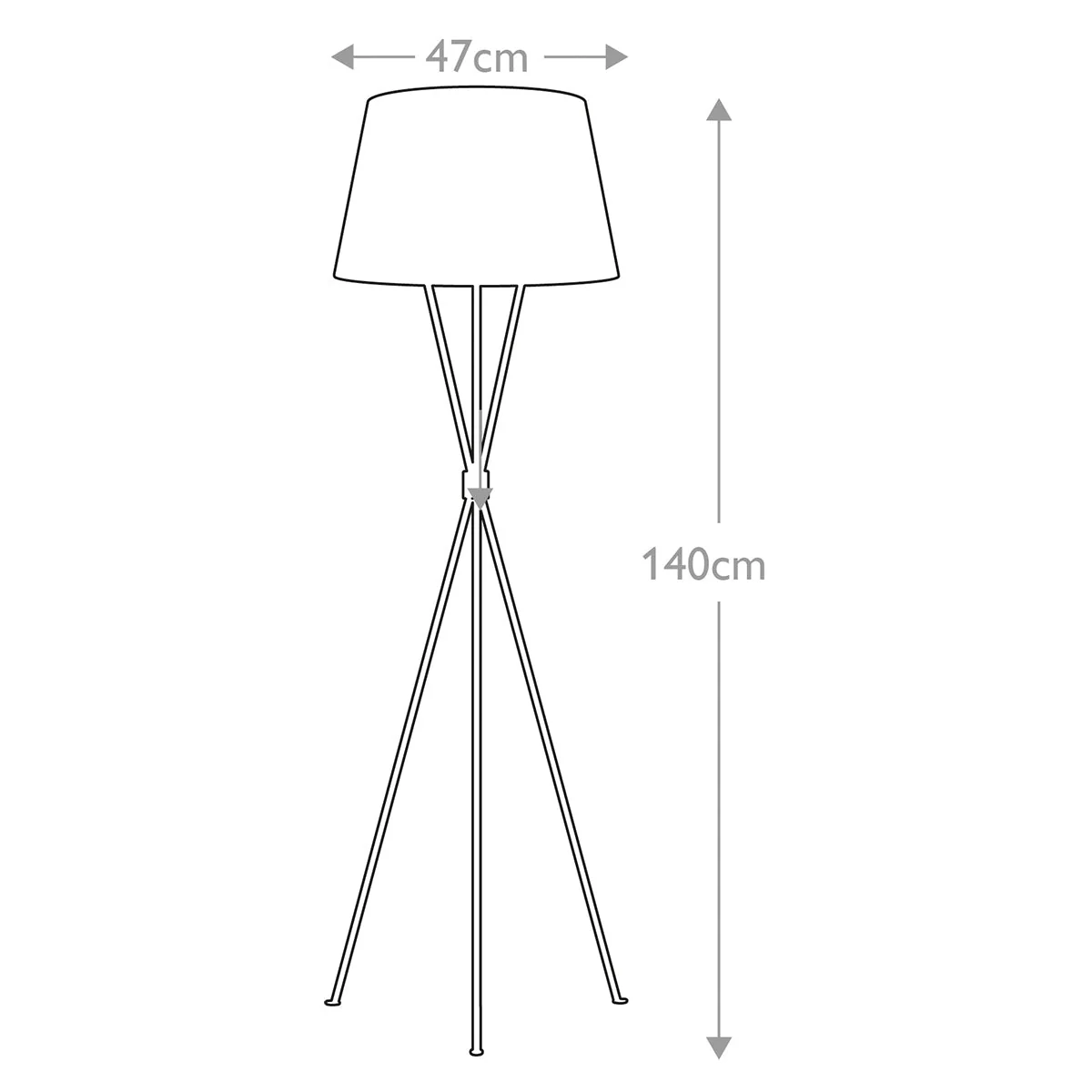 Penny 1 Light Floor Lamp - Burnished Brass/Polished Nickel with White Shade E27 - Image 13