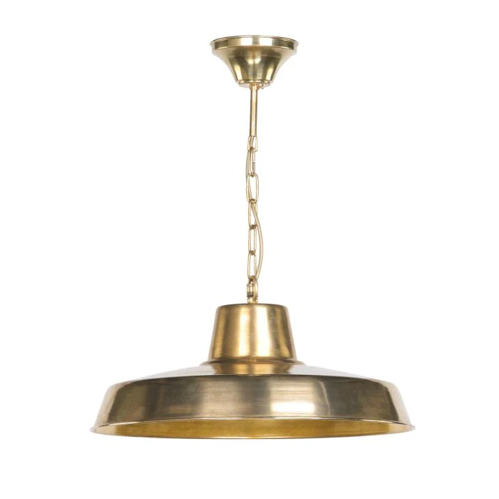 Penzance IP23 Outdoor Pendant- Antique Brass/ Natural Brass - Image 2
