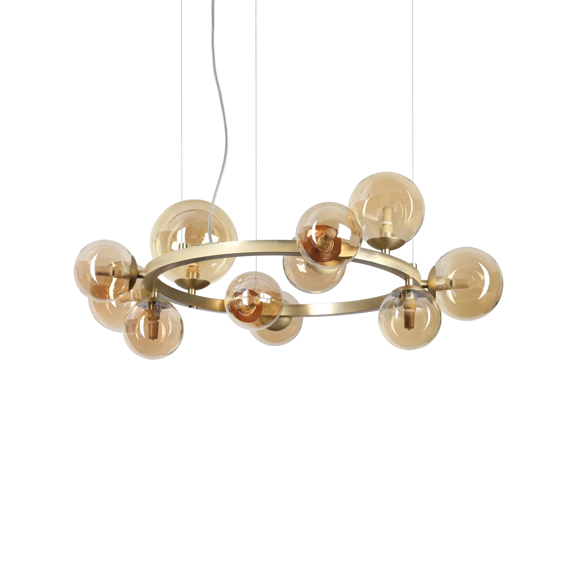 Perlage 11/14Lt Centre Ceiling Light - Brass/Black Finish - Image 5