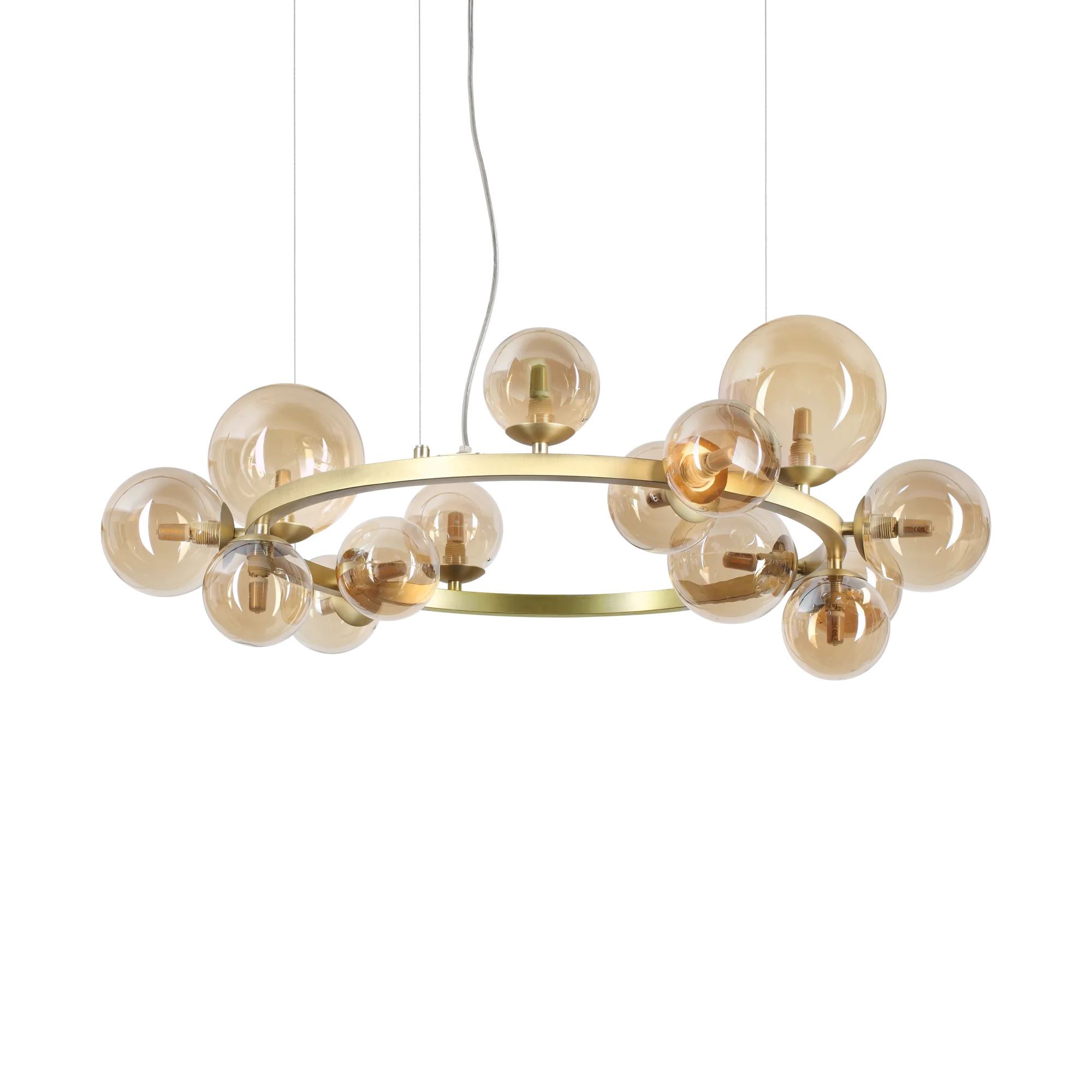 Perlage 11/14Lt Centre Ceiling Light - Brass/Black Finish - Image 6