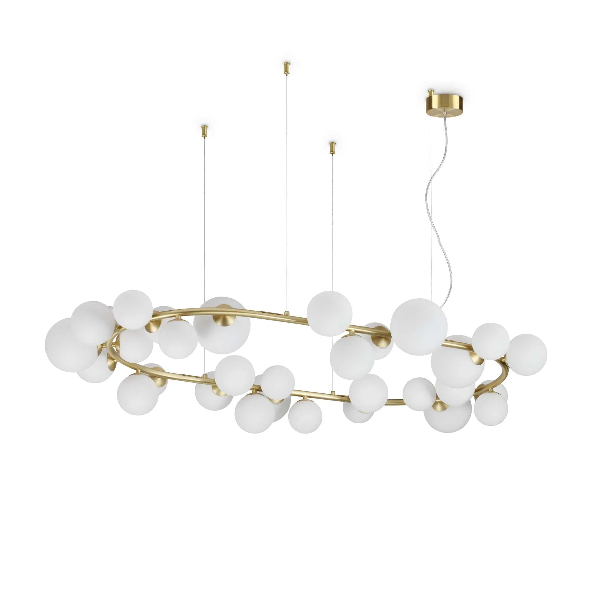 Perlage 30lt Centre Ceiling Light  - Brass/Black Finish - Image 2