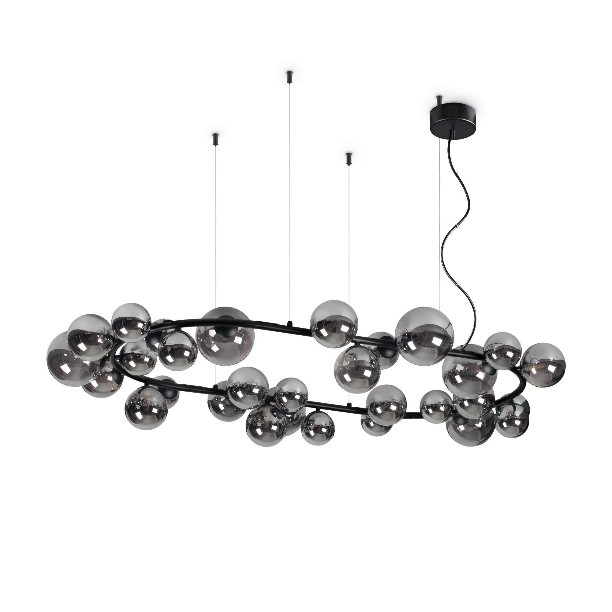 Perlage 30lt Centre Ceiling Light  - Brass/Black Finish - Image 3