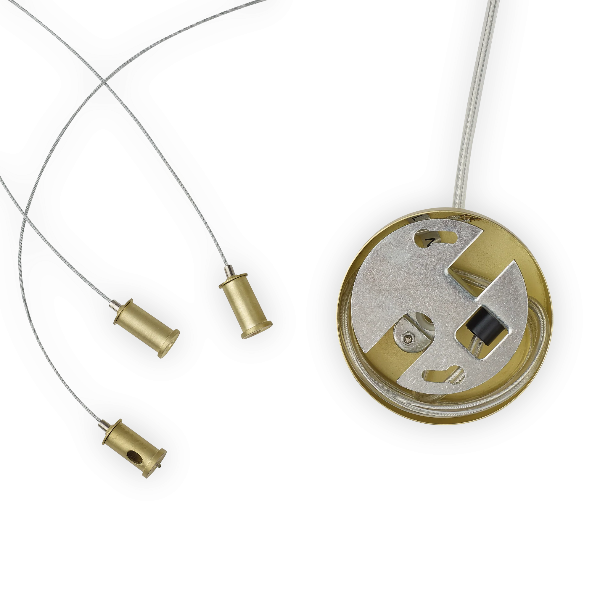 Perlage 30lt Centre Ceiling Light  - Brass/Black Finish - Image 6