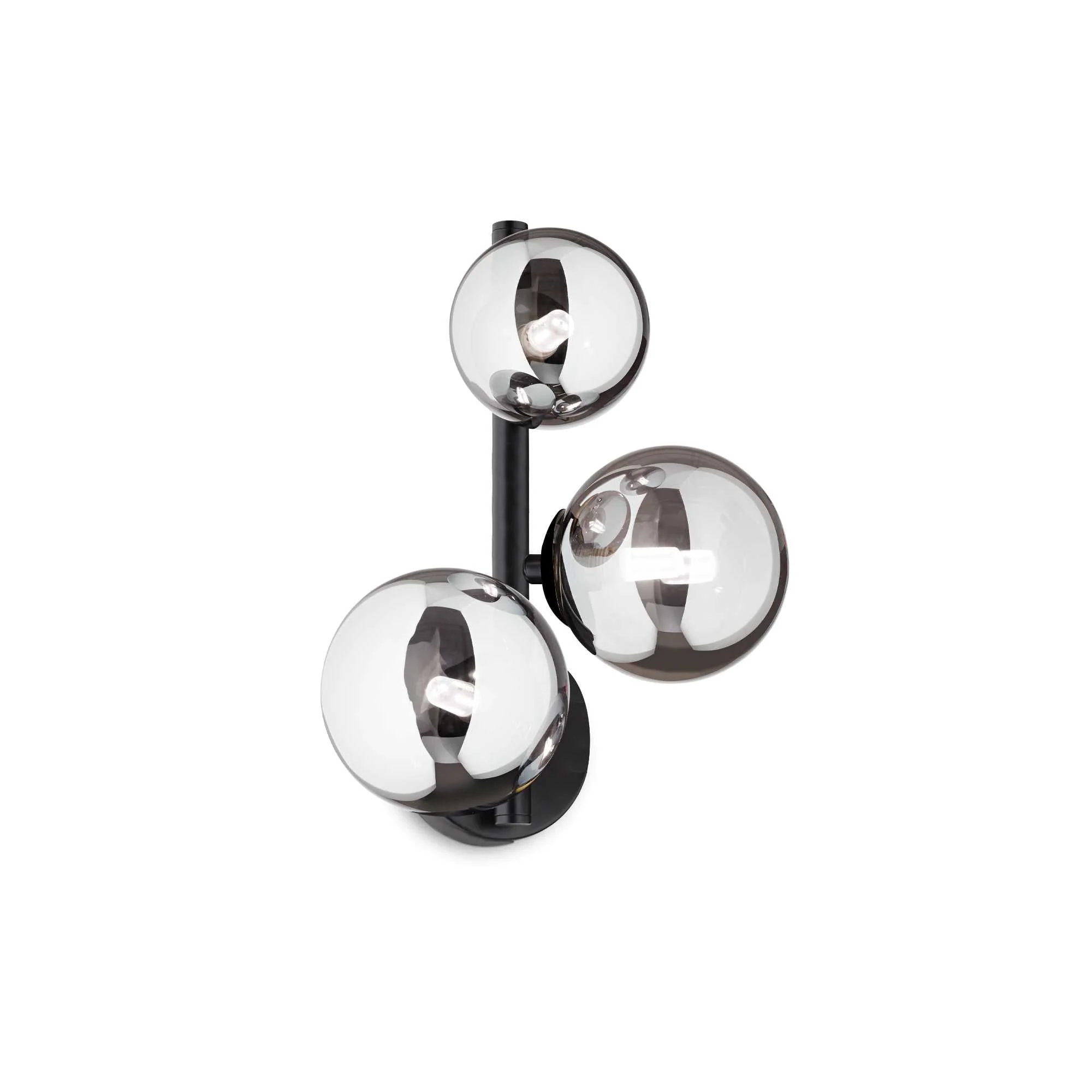 Perlage Wall Light Fitting - Amber/ Brass/Black Finish - Image 5