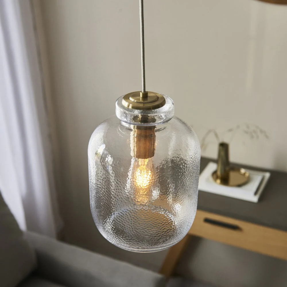 Perry 1Lt Clear Glass Bottle Pendant - Image 7