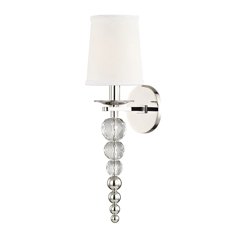 Persis 1Lt Wall Sconce- Polished Nickel/ Aged Brass - Image 2