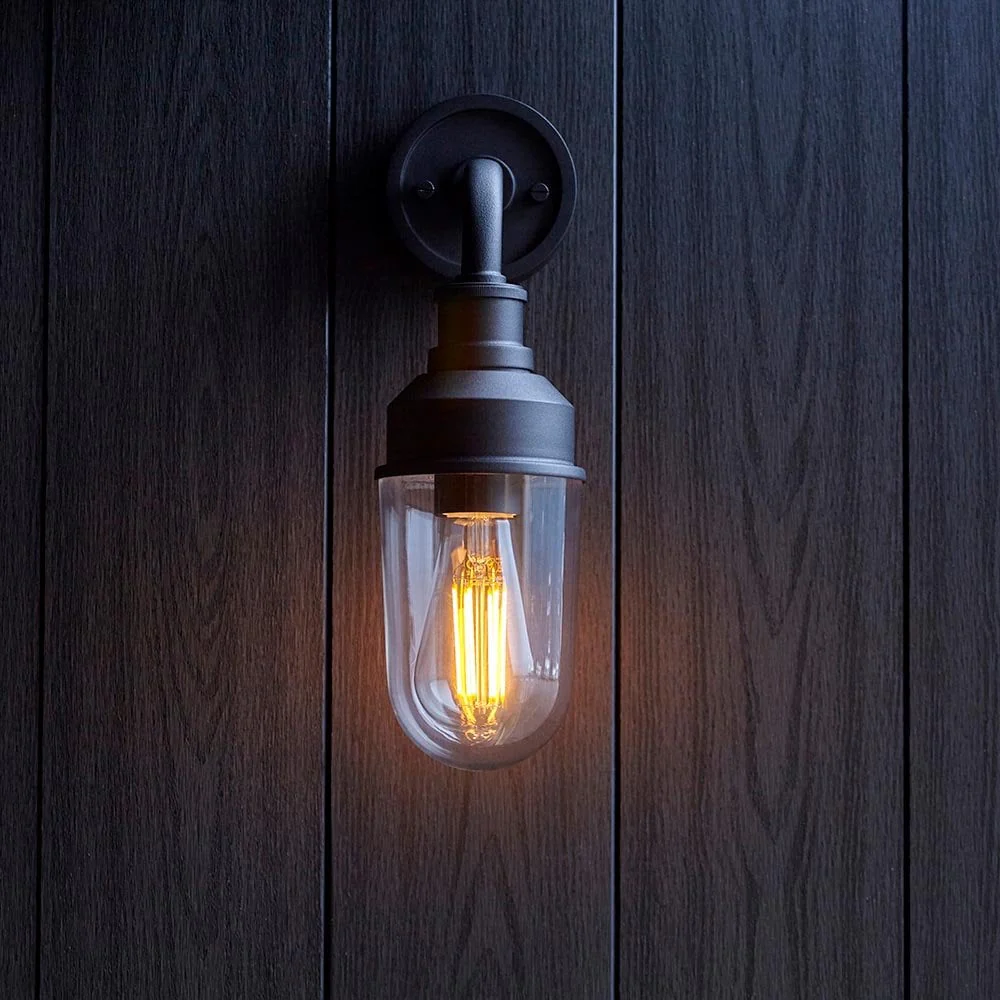 Petrov Modern Black Outdoor Wall Light IP44 - Image 5