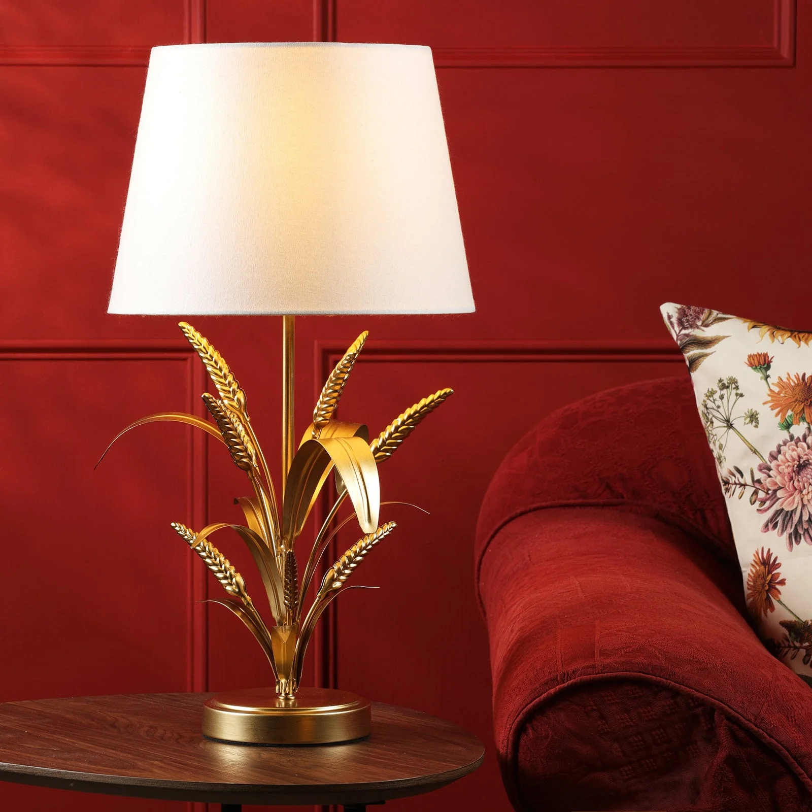 Phaedra Table Lamp Gold With Shade E27 - Image 5
