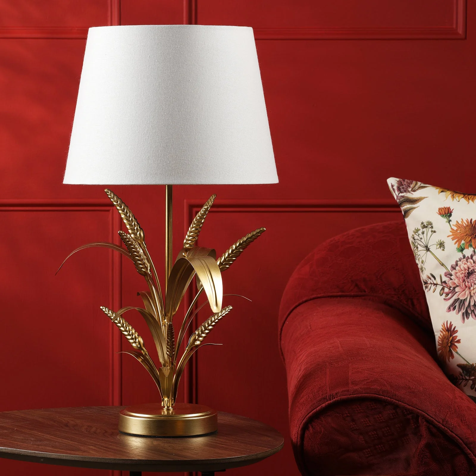 Phaedra Table Lamp Gold With Shade E27 - Image 6