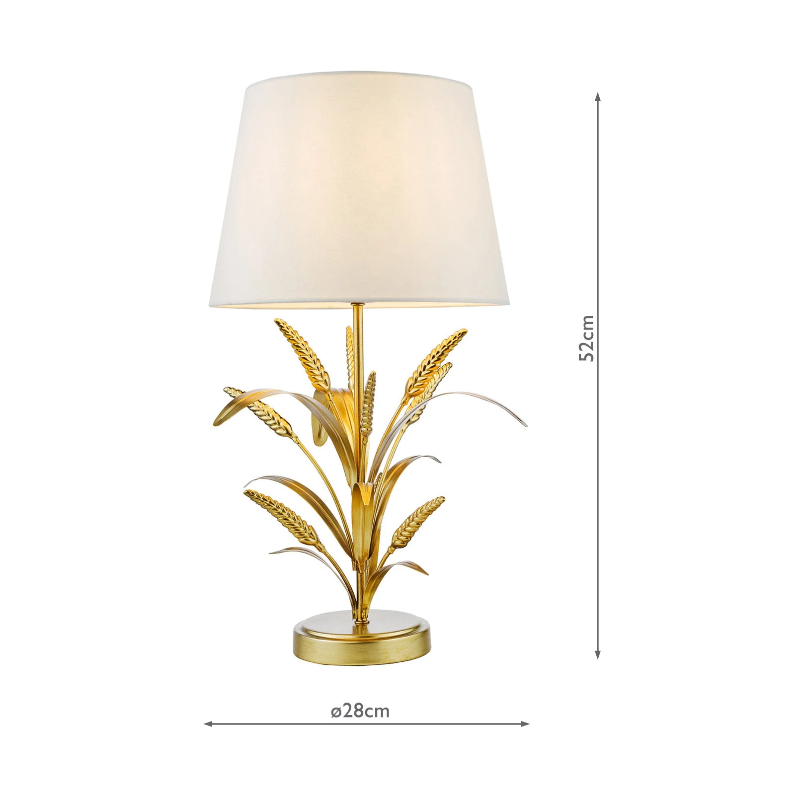 Phaedra Table Lamp Gold With Shade E27 - Image 8