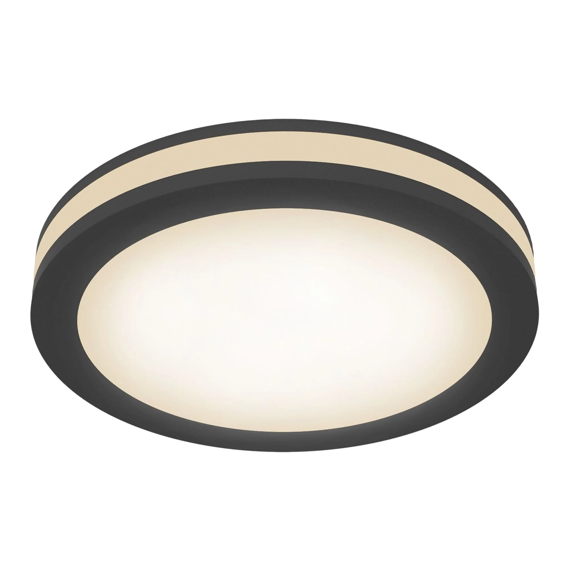 Phanton Rectangle/Round LED Flush Ceiling Light - Black/White Finish - Image 2