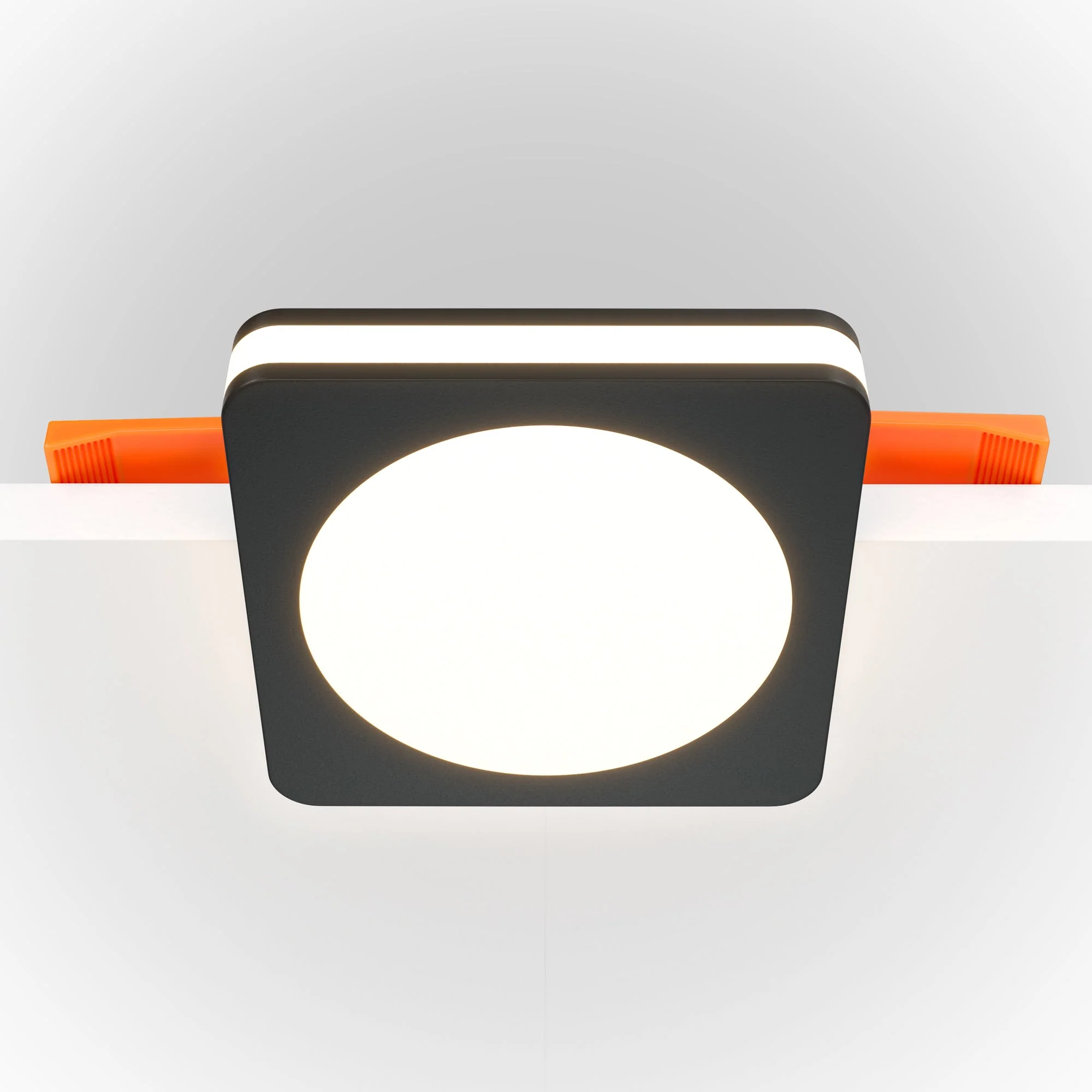 Phanton Rectangle/Round LED Flush Ceiling Light - Black/White Finish - Image 7
