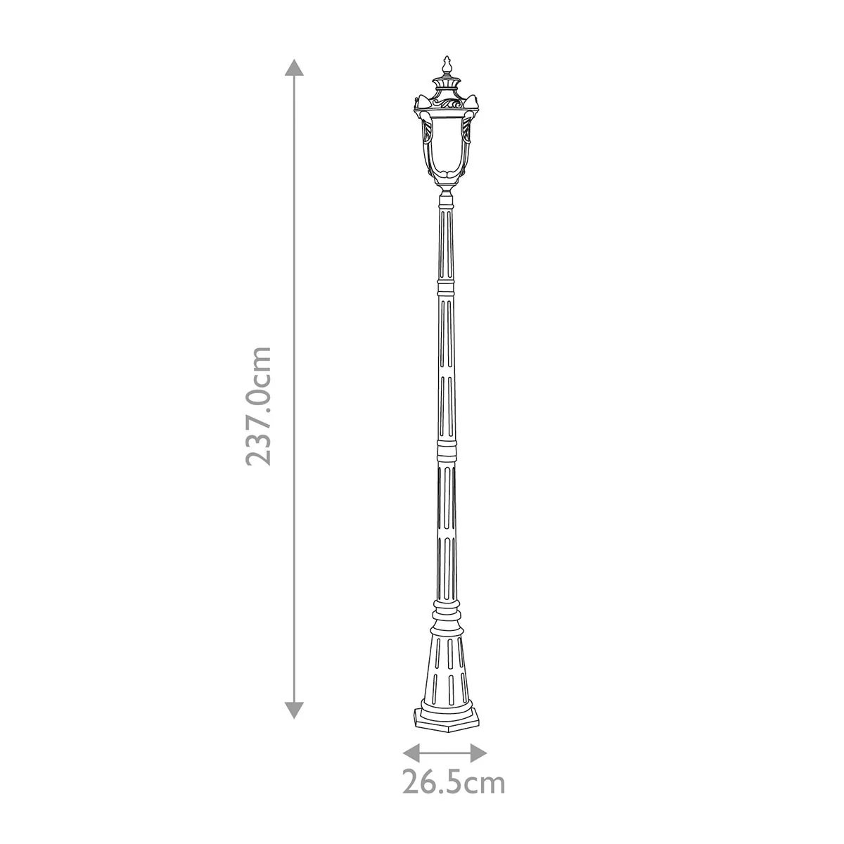 Philadelphia 1/3Lt Pillar - Old Bronze IP44 E27 - Image 10