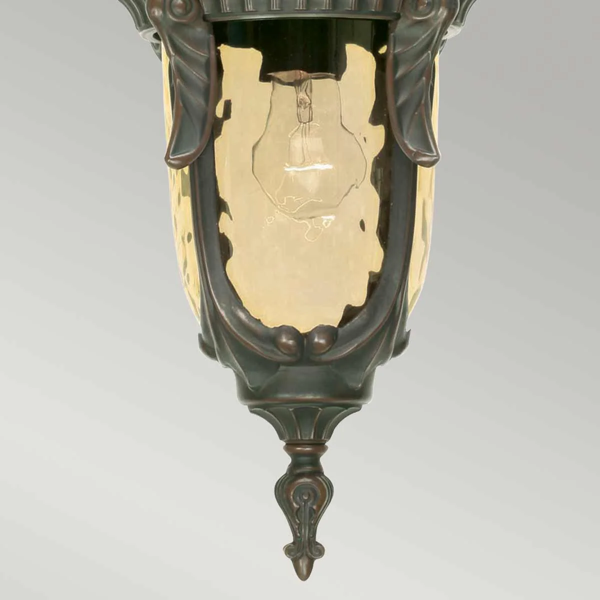 Philadelphia 1 Light Medium Chain Lantern - Old Bronze IP44 E27 - Image 3
