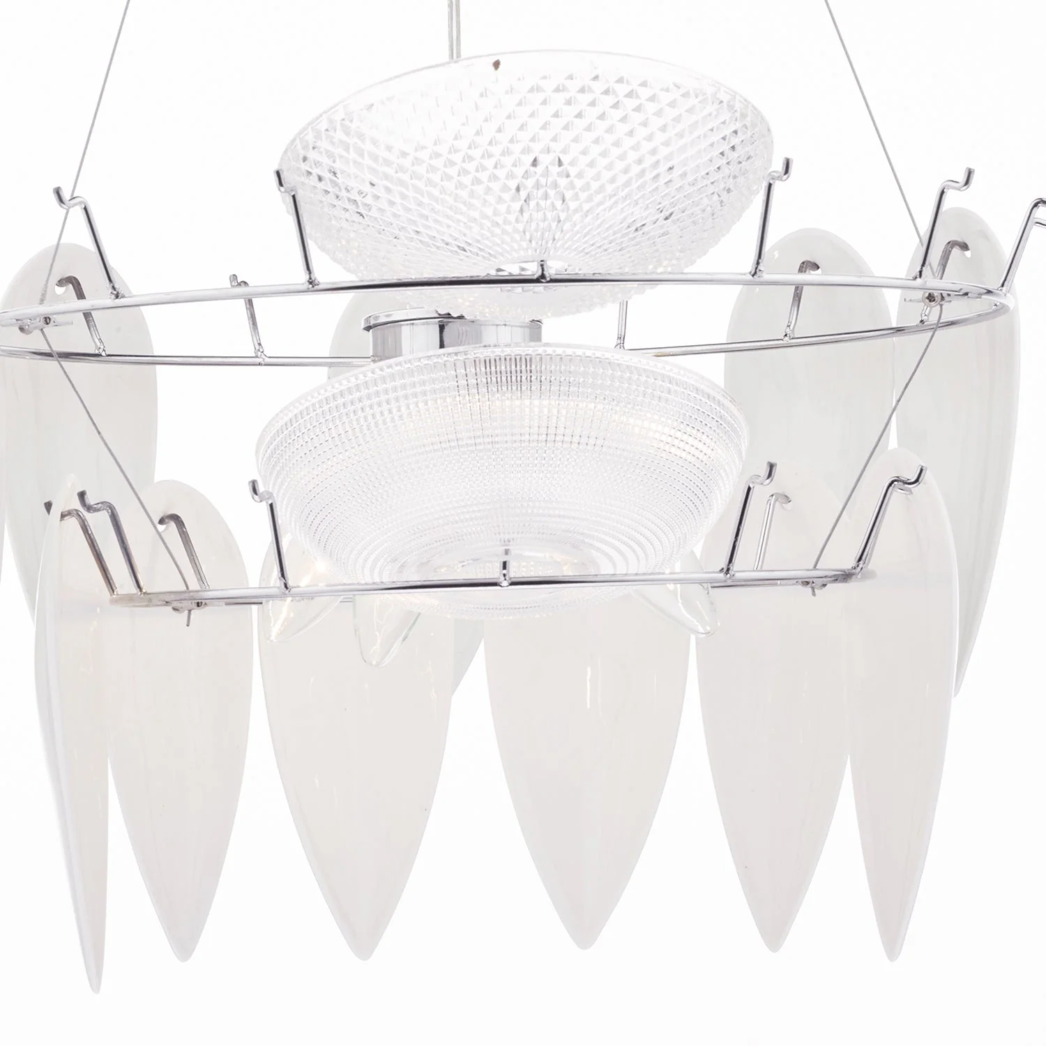 Phillipa 3 Light Centre Ceiling Light White Ceramic & Polished Chrome - Image 6