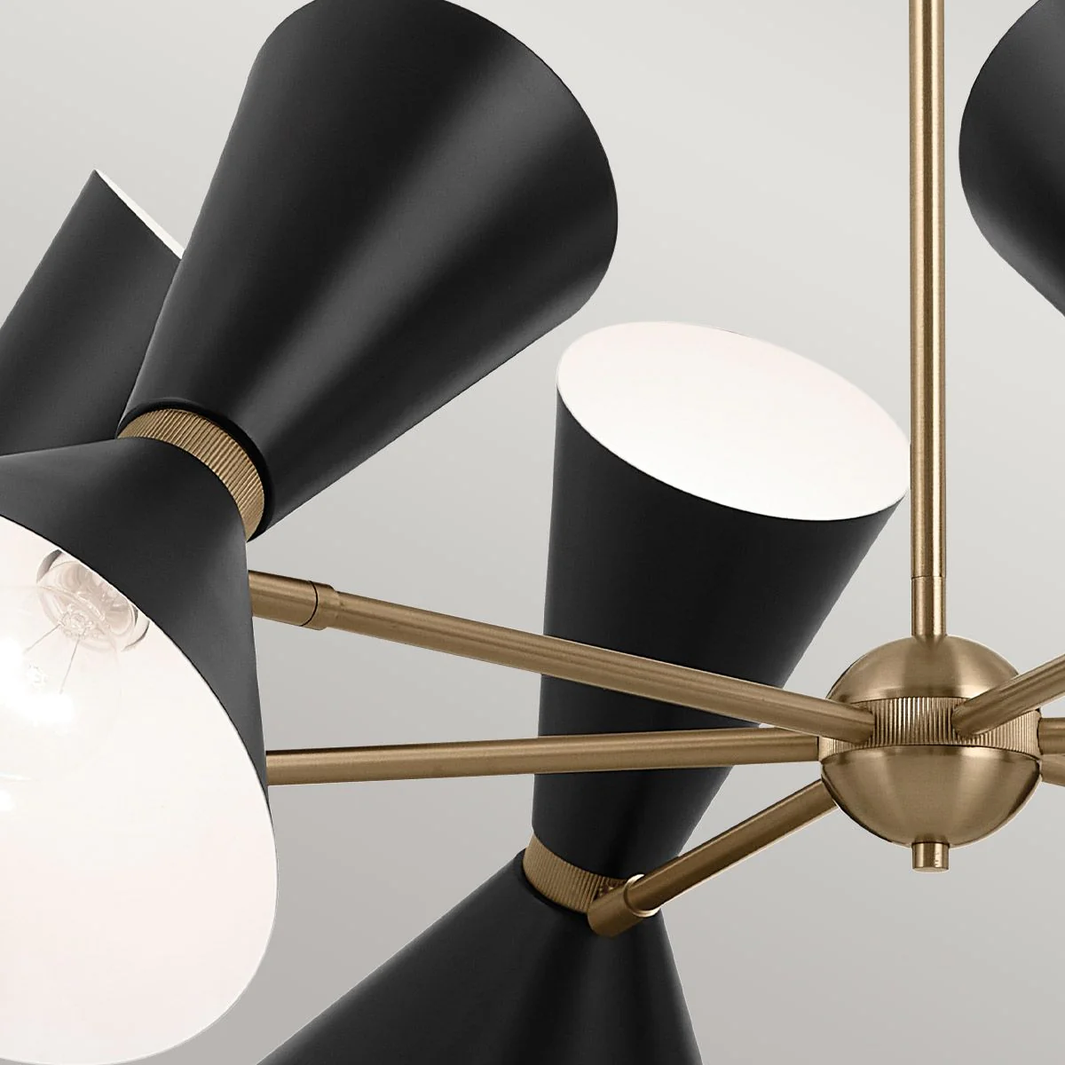 Phix 6/12 Light 3/6 arm up and down Chandelier - Champagne & Black - Image 10