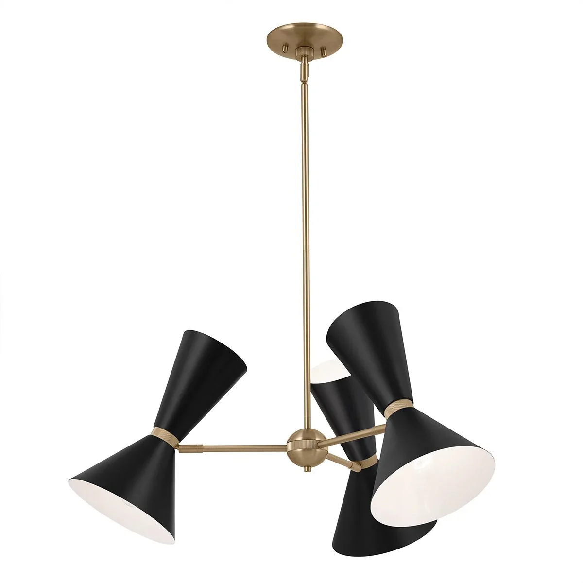 Phix 6/12 Light 3/6 arm up and down Chandelier - Champagne & Black - Image 3