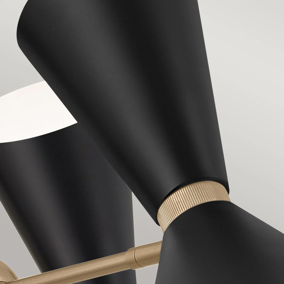 Phix 6/12 Light 3/6 arm up and down Chandelier - Champagne & Black - Image 4