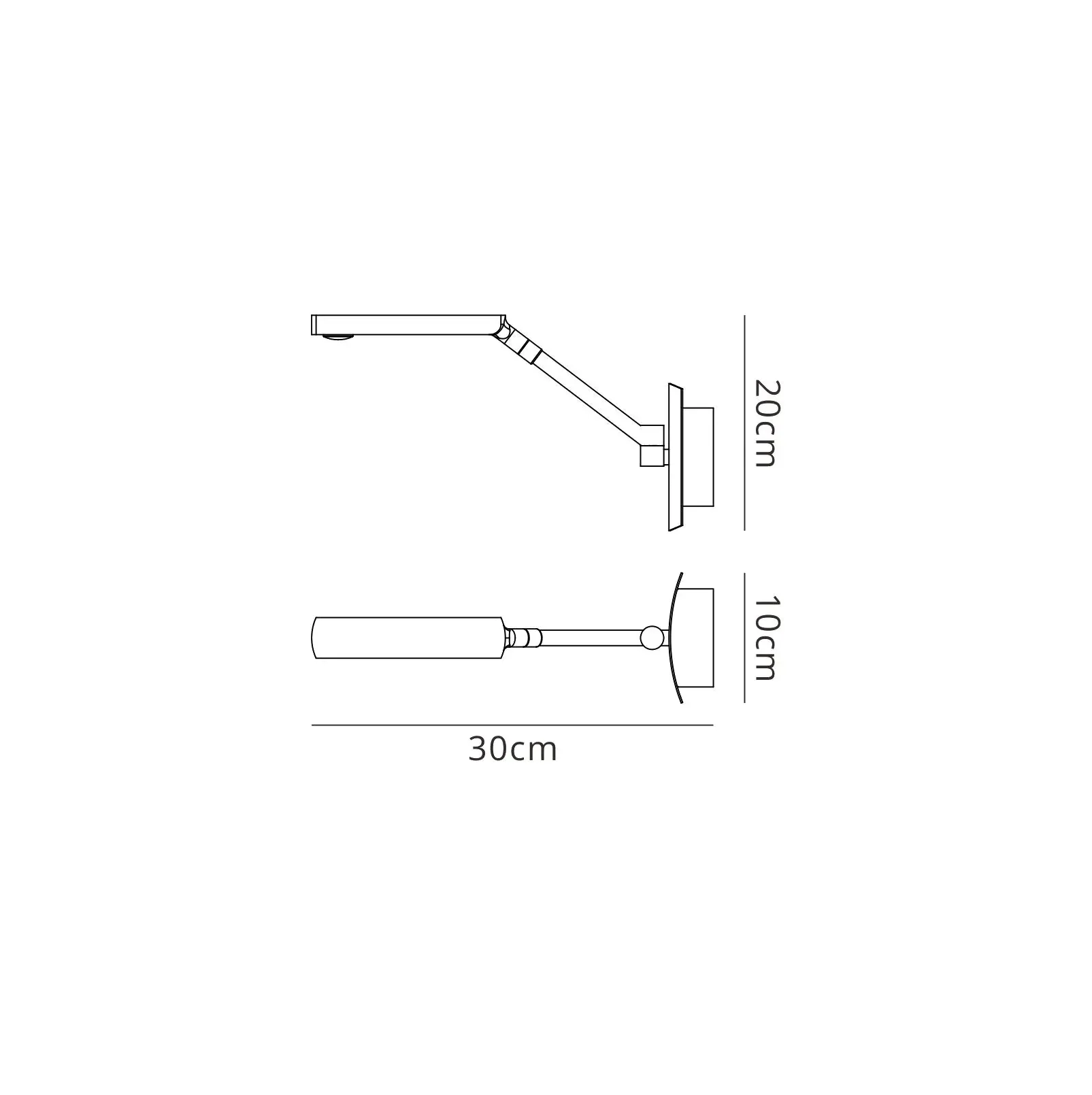 Phuket 1Lt Wall Lamp - White/Chrome - Image 2