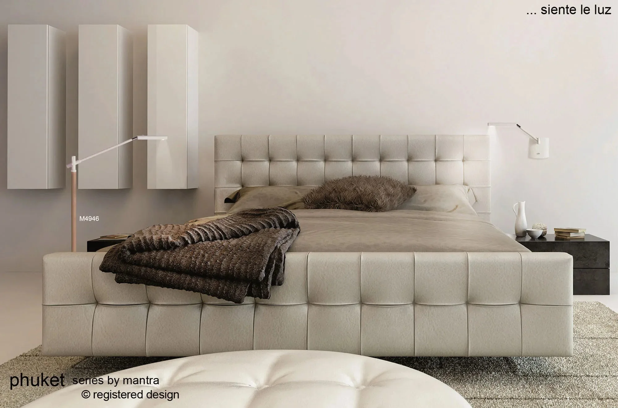 Phuket 1Lt Wall Lamp - White/Chrome - Image 3